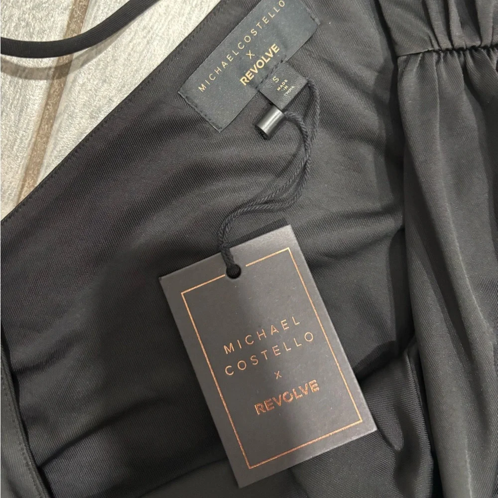 Revolve x Michael Costello Mina Mini Dress Size Small in Black - Picture 4 of 6